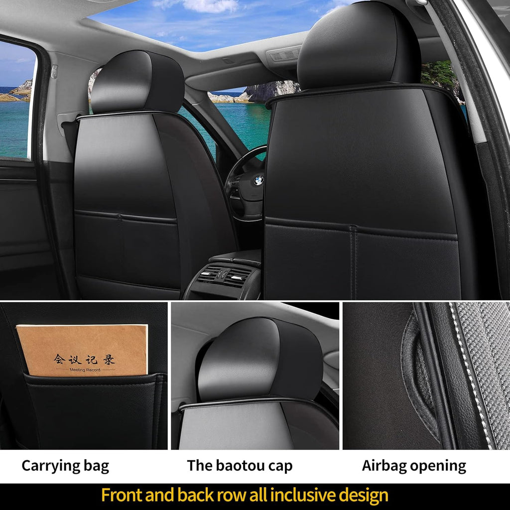 Beige Breathable Mesh Car Seat Cover 2 PCS Front Seat B710