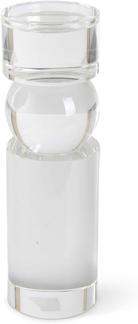 12.5 Inch Glass Pillar Candle Holder J8998