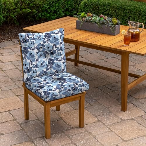 Black Cabana Stripe Tufted Dining Chair Cushion U52977
