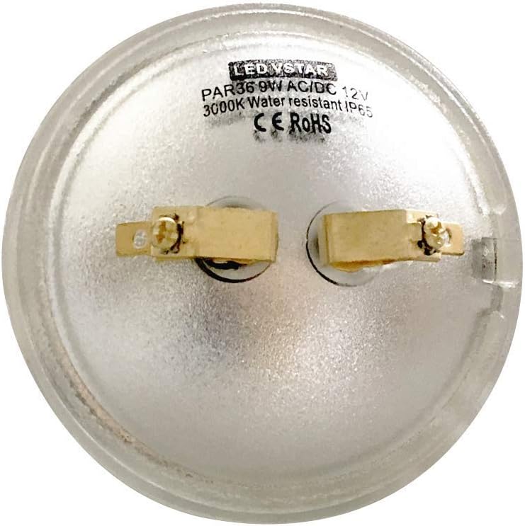 LED PAR36 9W Bulb, 12V Landscape Lighting Bulbs, Warm White, Pack of 6 O4742