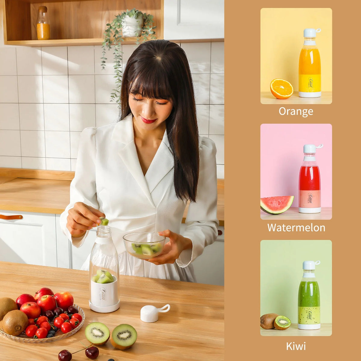 300mL Portable Electric Juicer Blender Cup E459
