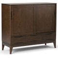 Solid Wood 48"W Medium Storage Cabinet in Walnut Brown G88285