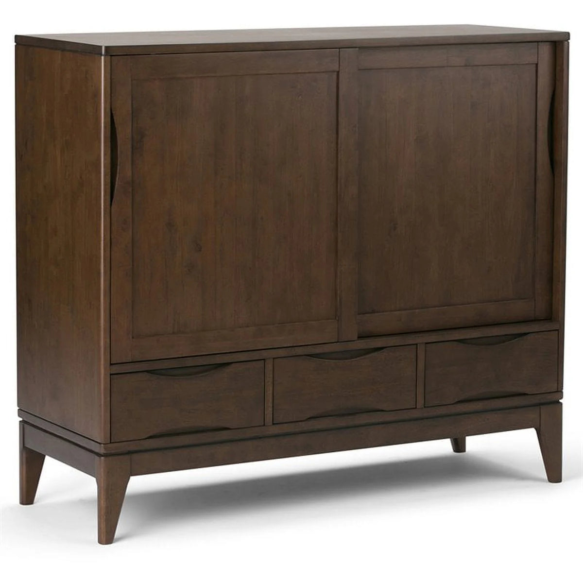 Solid Wood 48"W Medium Storage Cabinet in Walnut Brown G88285