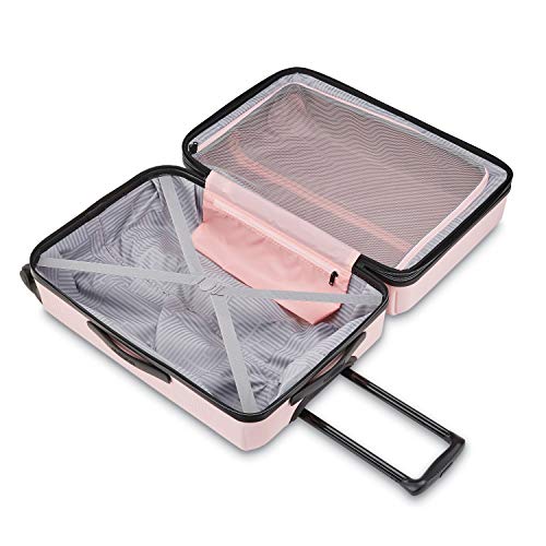 Pink Blush Expandable Hardside Carry-On 21-Inch Luggage with Spinner Wheels F49085