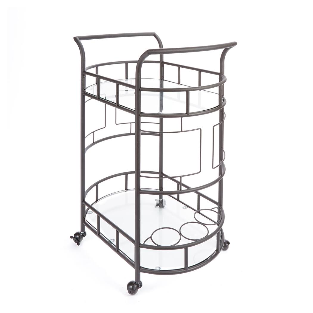 Hammered Bronze 2-Tier Serving Cart A463864