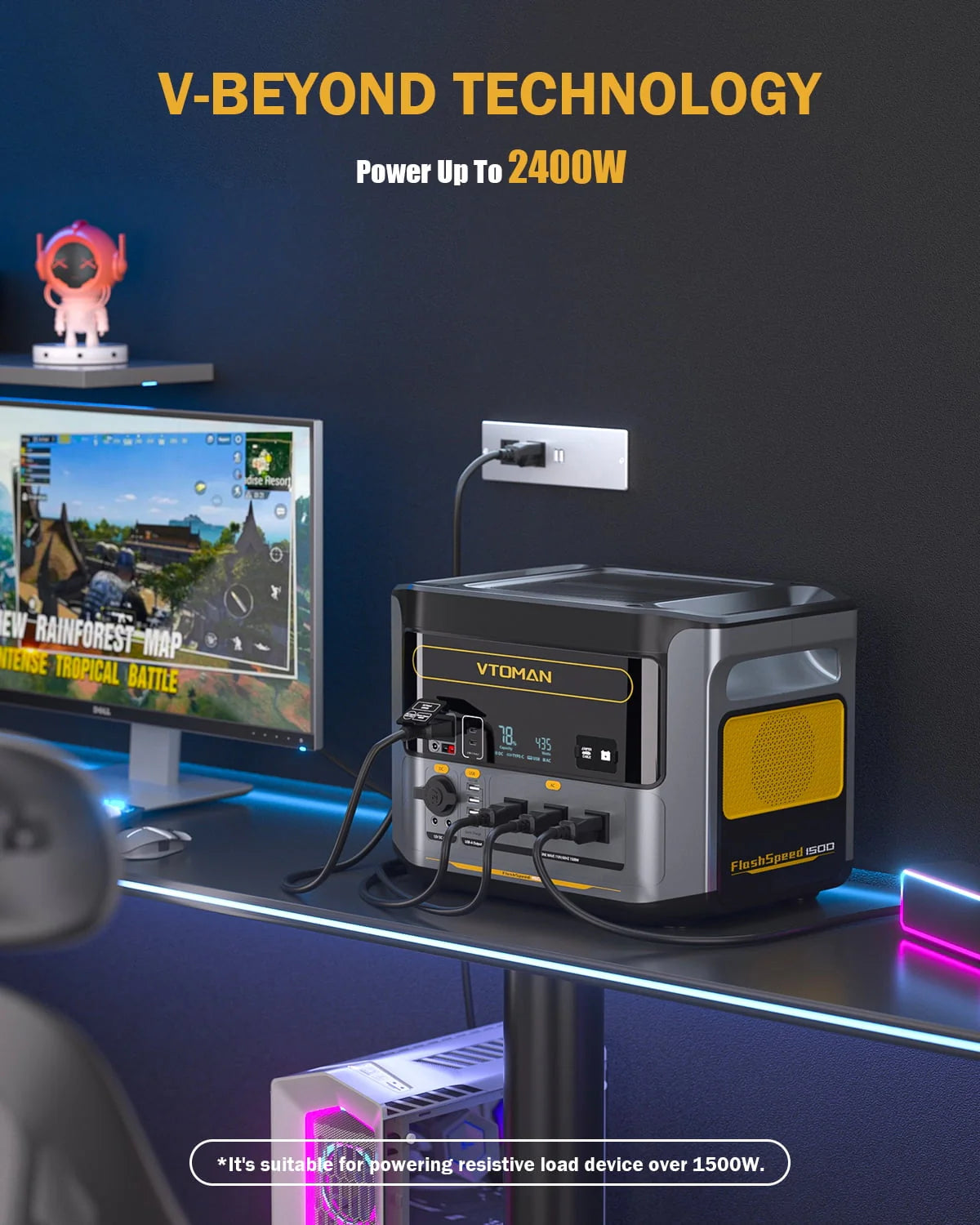 1500W Portable Power Station 1548Wh LiFePO4 W2972