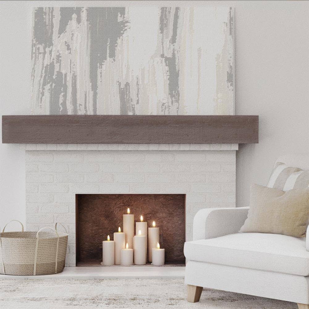 Rough Sawn Faux Wood Fireplace Mantel H56685