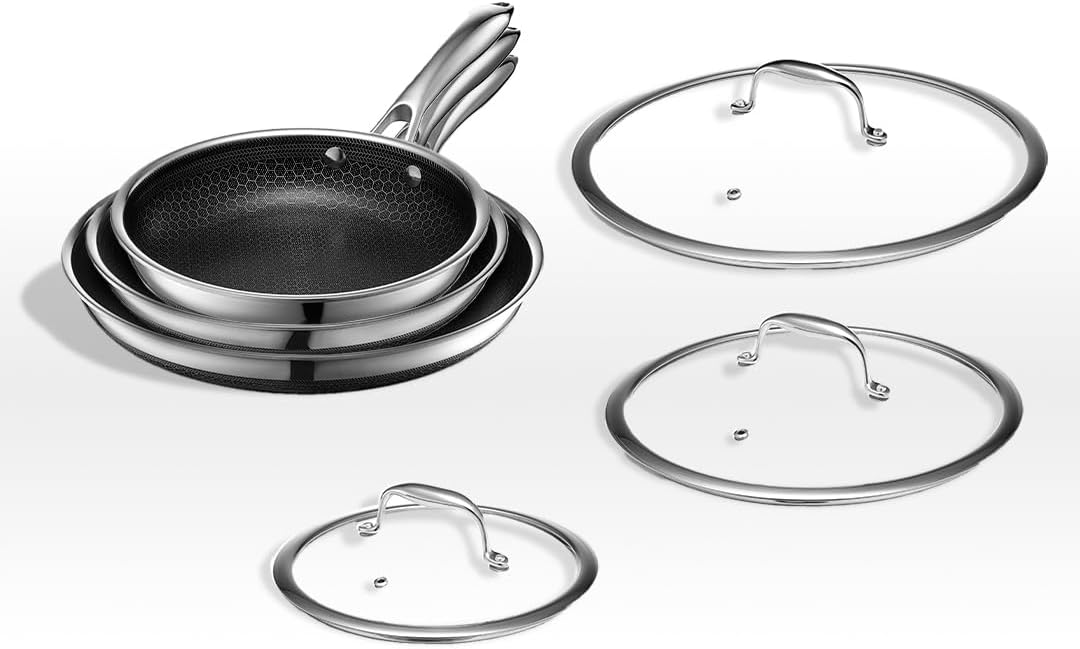 7 Piece Hybrid Stainless Steel Non-Stick Cookware Set M5308