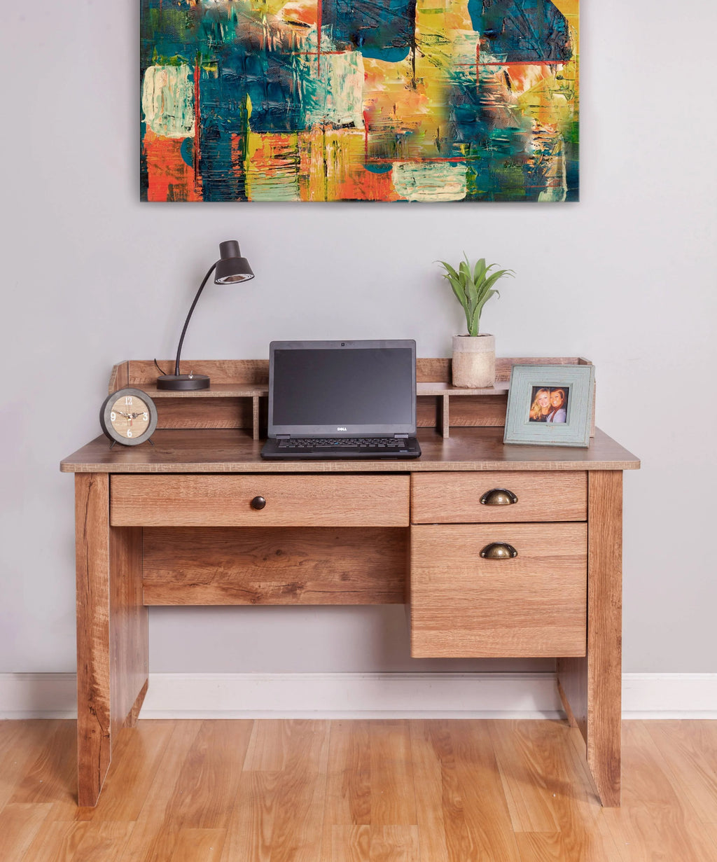 Executive Desk with Hutch, USB and Charger Hub S21415
