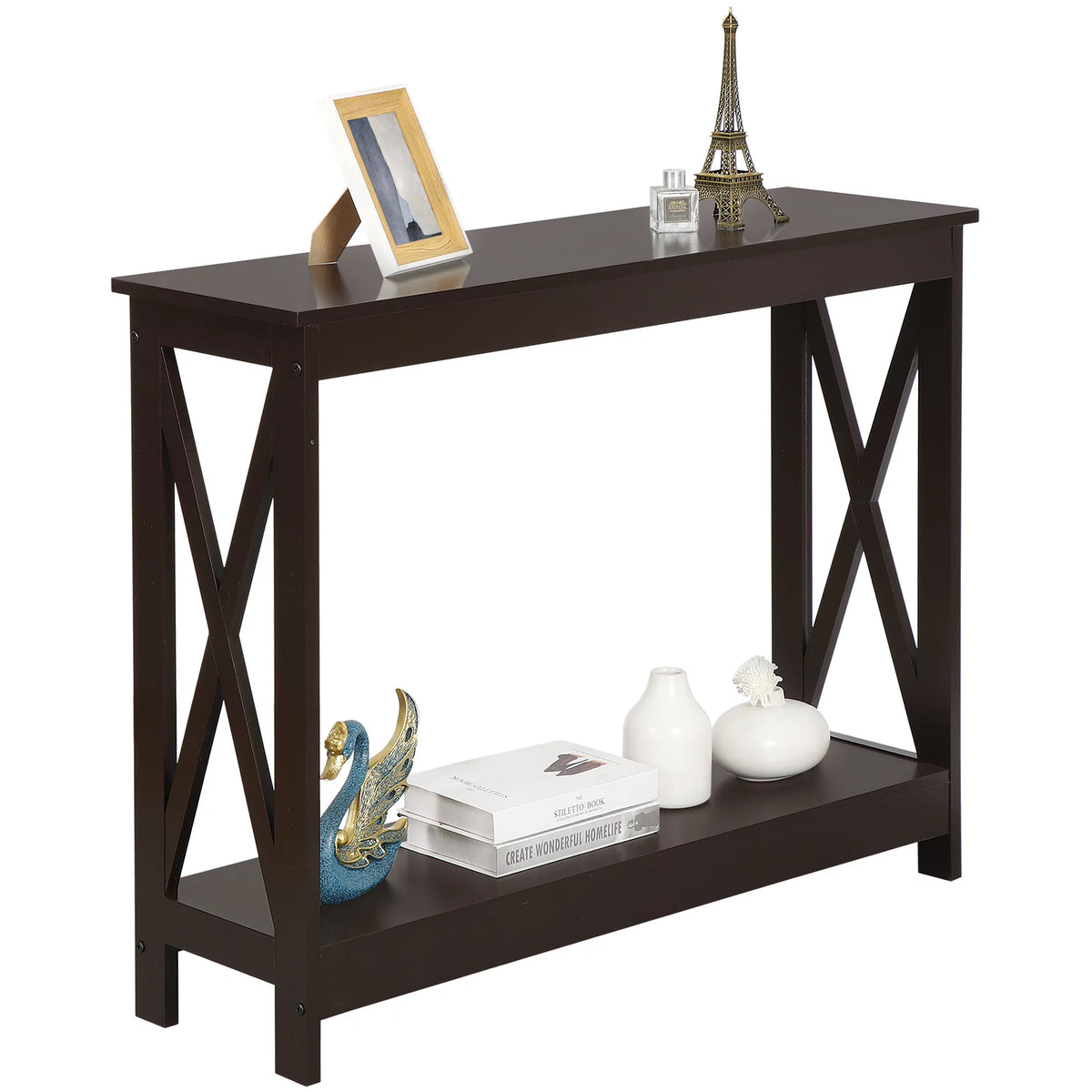 Brown Wallmount Console Table K683