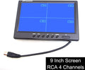 9 TFT LCD Quad Split Monitor with Remote Control Y384