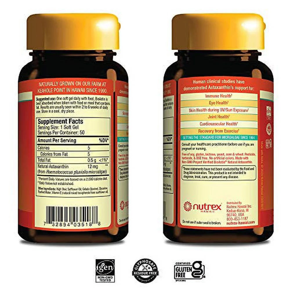 12mg 50 Count Astaxanthin Supplement Q134359