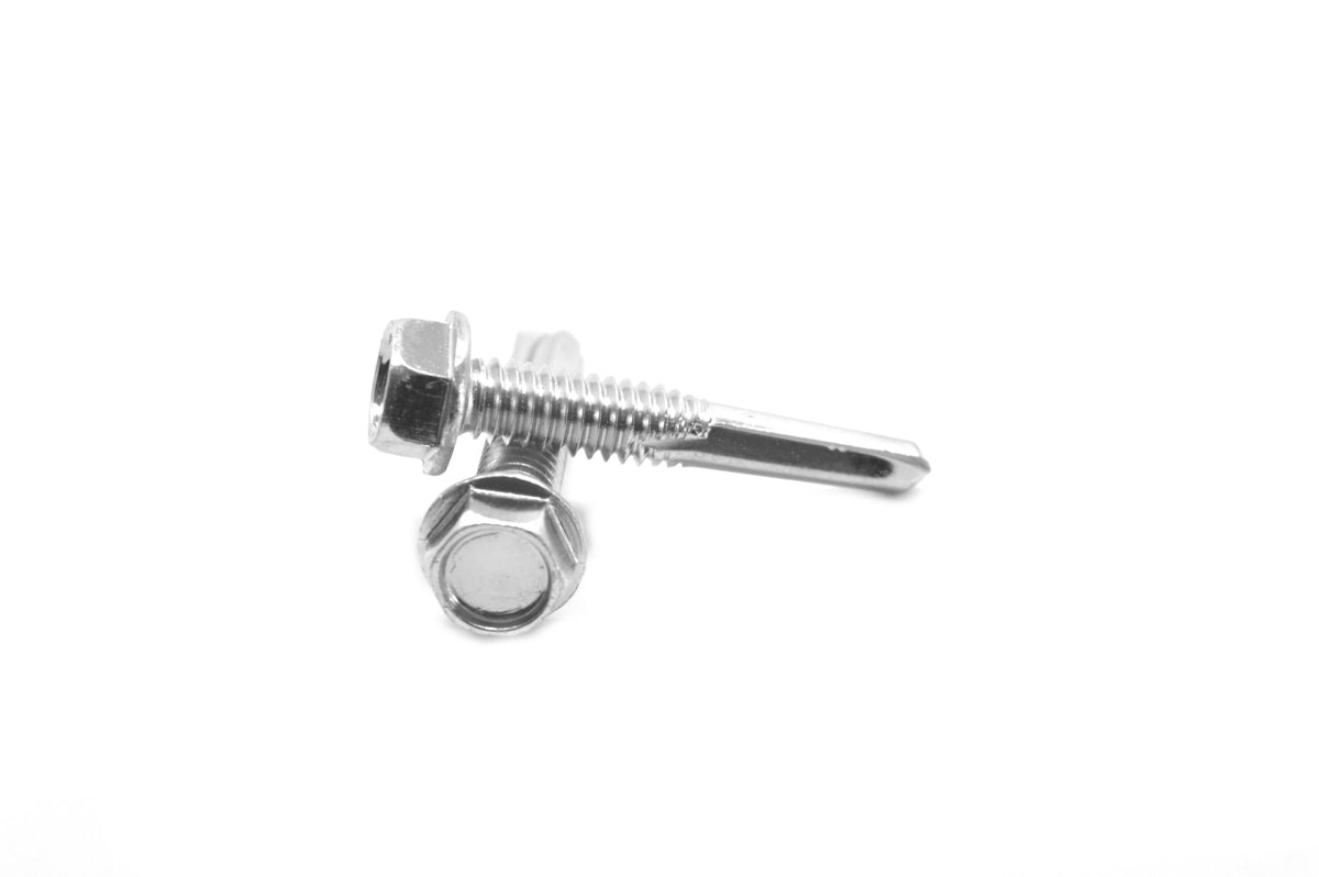 #10-16 x 1 1/2 Self Drilling Screw Hex Washer Head Zinc Plated M52265