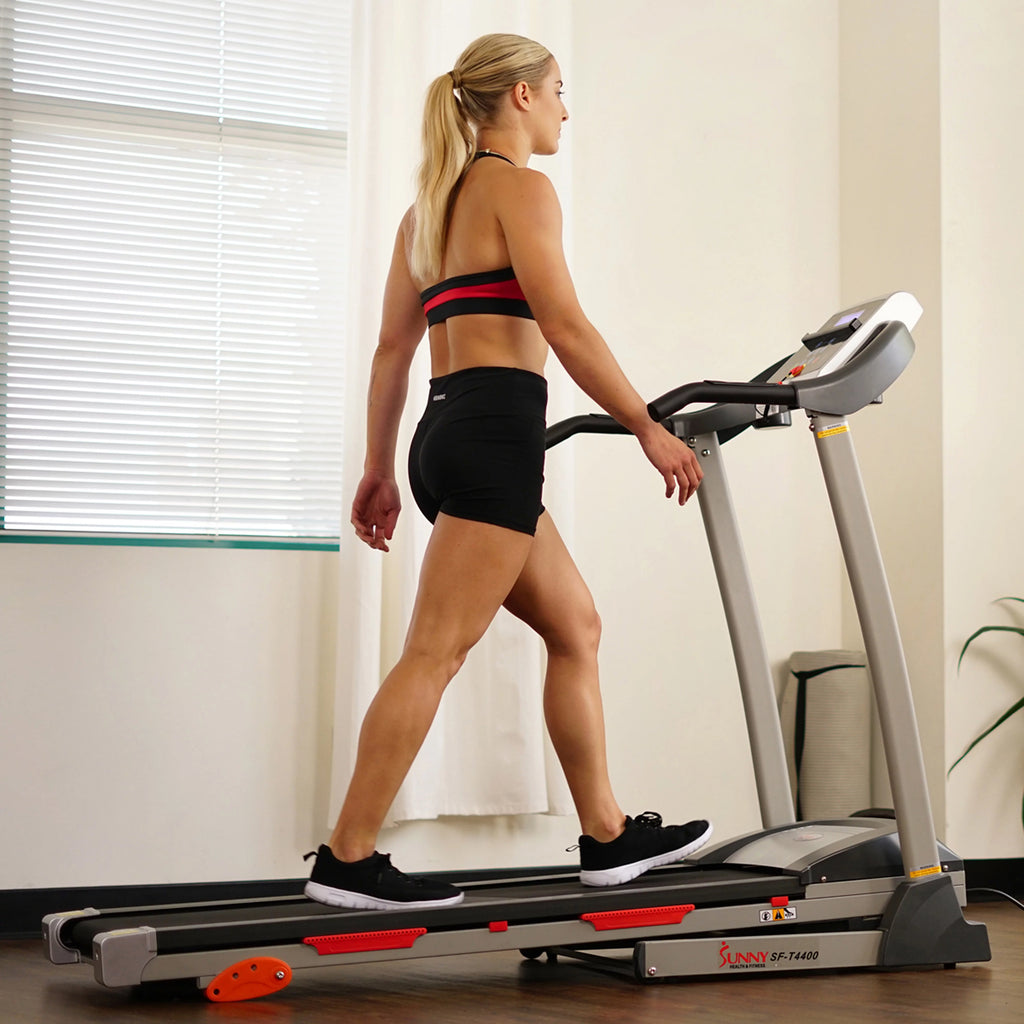 Manual Incline Folding Treadmill with Pulse Sensors LCD Monitor U814966