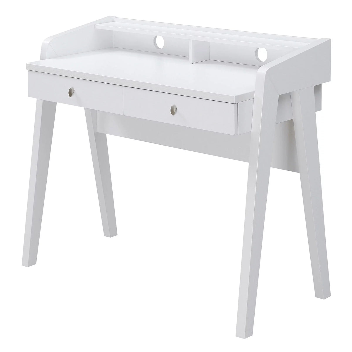 White 2 Drawer Desk with Shelf C597382