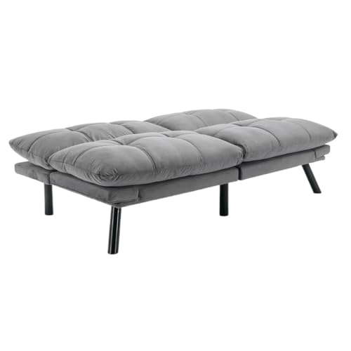 Convertible Sleeper Sofa Bed with Adjustable Backrests and Folding Armrest M8757