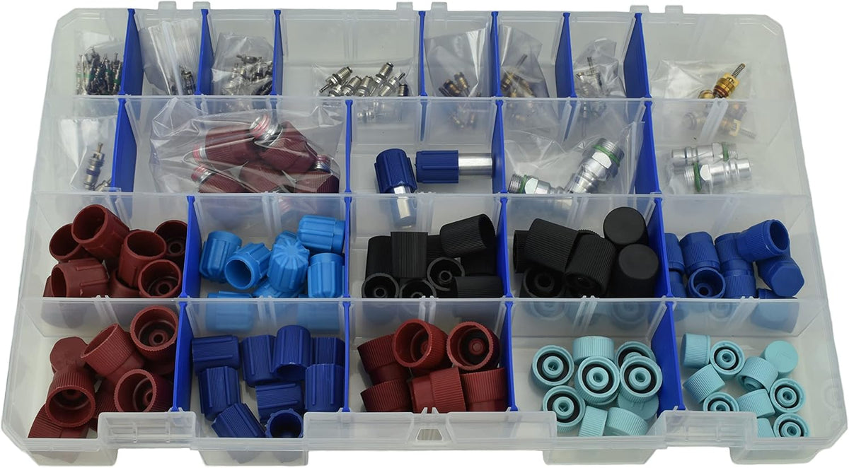 Master R134a A/C Valve Core & Cap Assortment Kit 188 Pieces Pack of 2 C1366