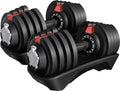 Adjustable Dumbbell Set 40LB/52.5LB/90LB with Anti-Slip Handle X333488