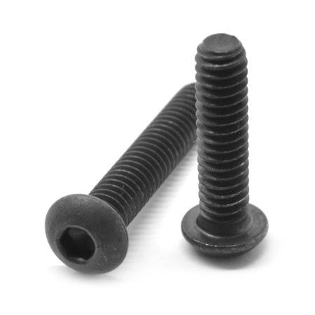 #8-32 x 3/8 inch Coarse Thread Socket Button Head Cap Screw Alloy Steel Black Oxide P62256