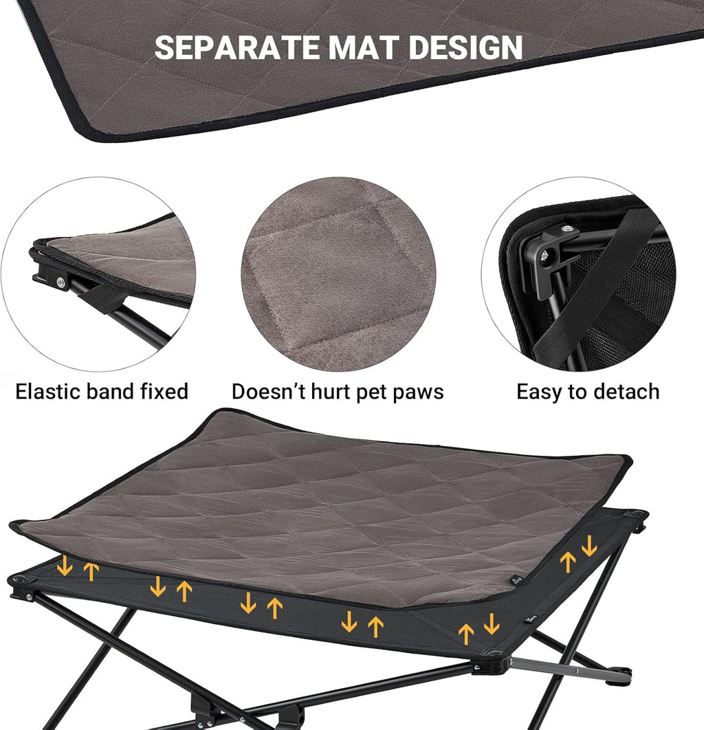 Elevated Folding Dog Cot with Washable Sleeping Mattress and Carrying Bag T801