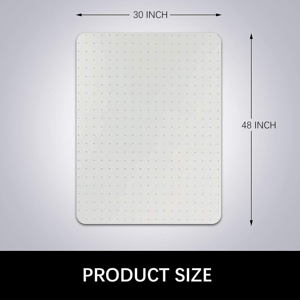 Transparent Office Chair Mat for Carpets with Studs (36 X 48 Rectangle) X88088