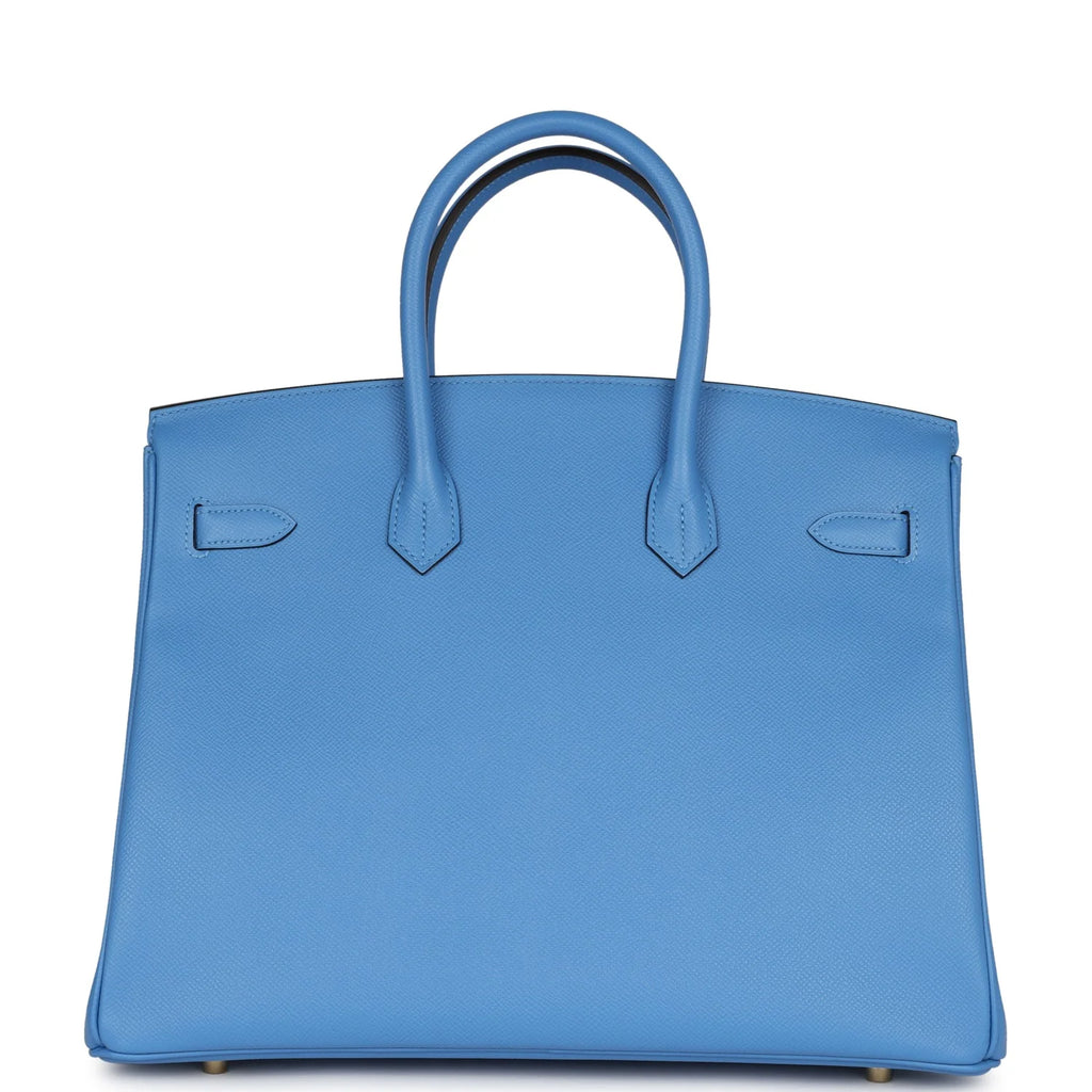 Birkin 35 Bleu Paradise Epsom Gold Hardware K34680