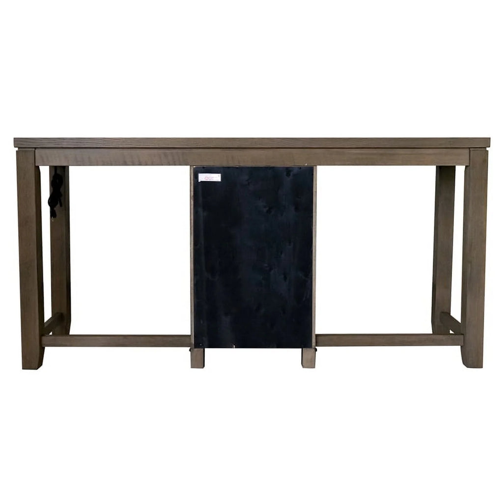 3PC Wood Sofa Console Bar Table Set with 2 Stools U692