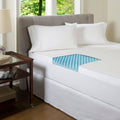4-Inch Textured Gel Memory Foam Mattress Topper, Blue P1531