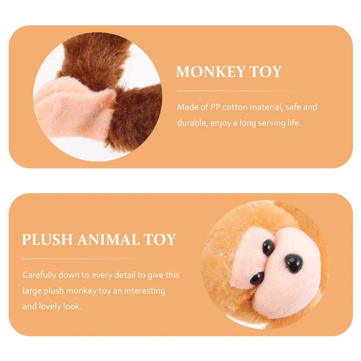 2Pcs Hanging Plush Monkey Doll Stuffed Animal Toy J687