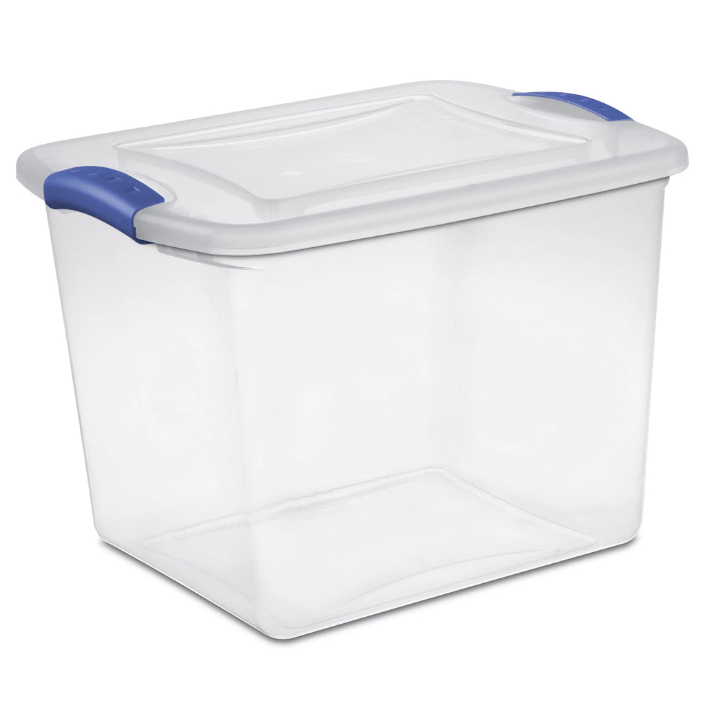 27 Qt. Latch Box Plastic, Stadium Blue, Set of 10 K700888