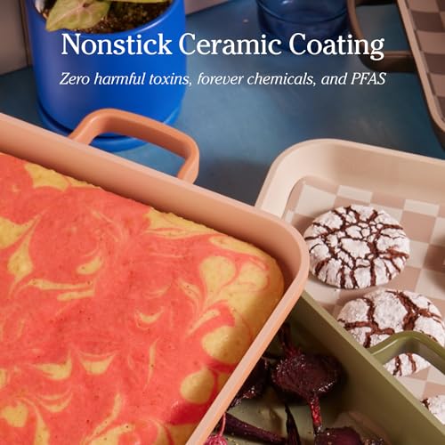 Nonstick Ceramic Griddle Pan with Ergonomic Handles X9605