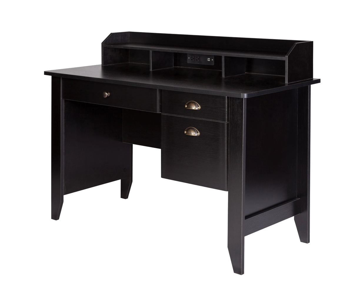 Executive Desk with Hutch, USB and Charger Hub S21415