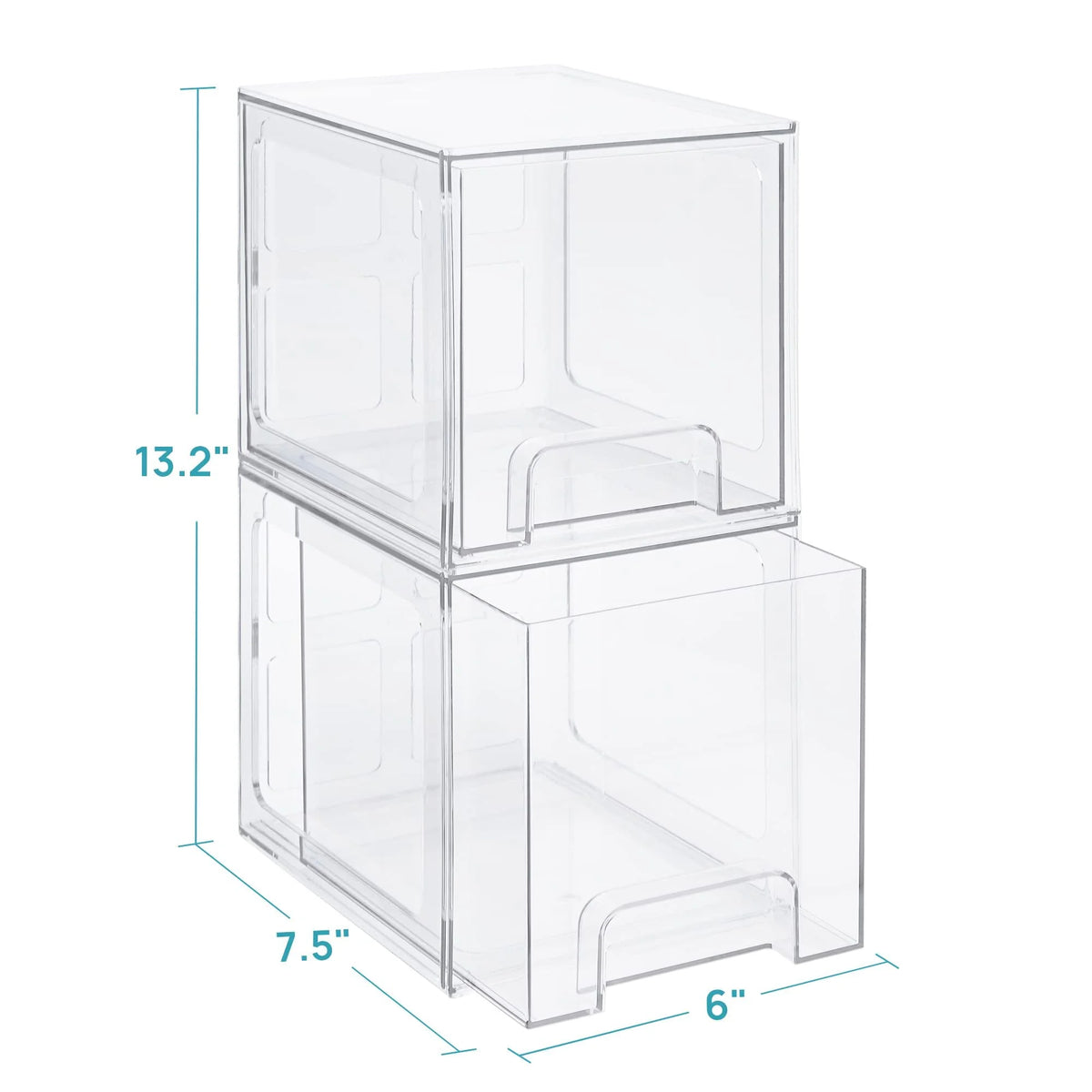 Clear Plastic Stackable Storage Drawers 4 Pack S149