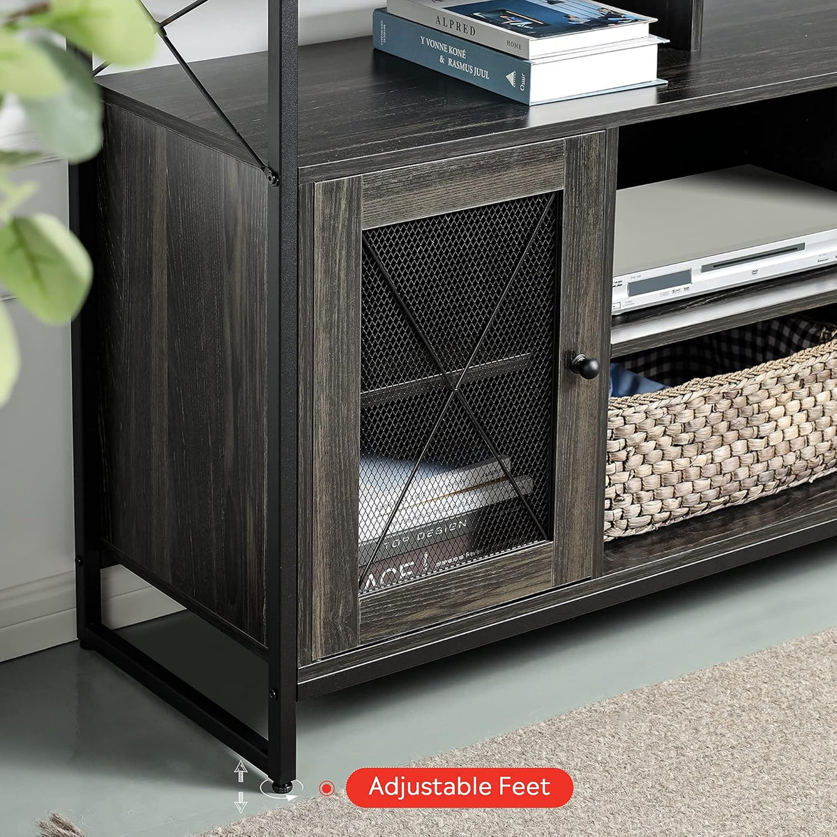 55 inch TV Stand with Storage Cabinet X9711