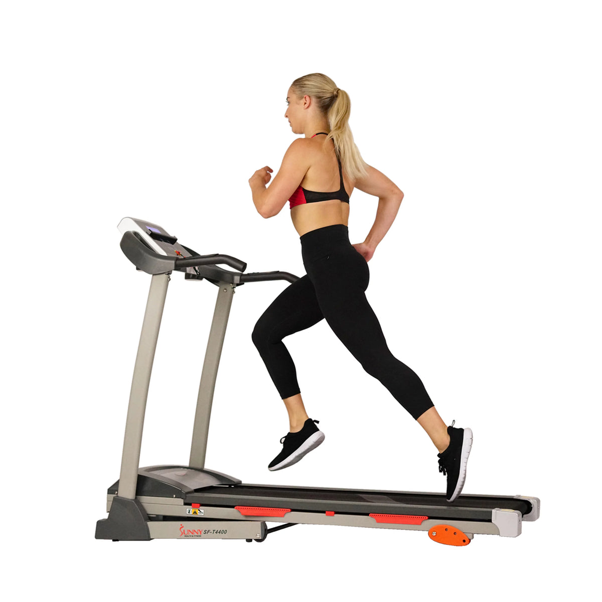 Manual Incline Folding Treadmill with Pulse Sensors LCD Monitor U814966