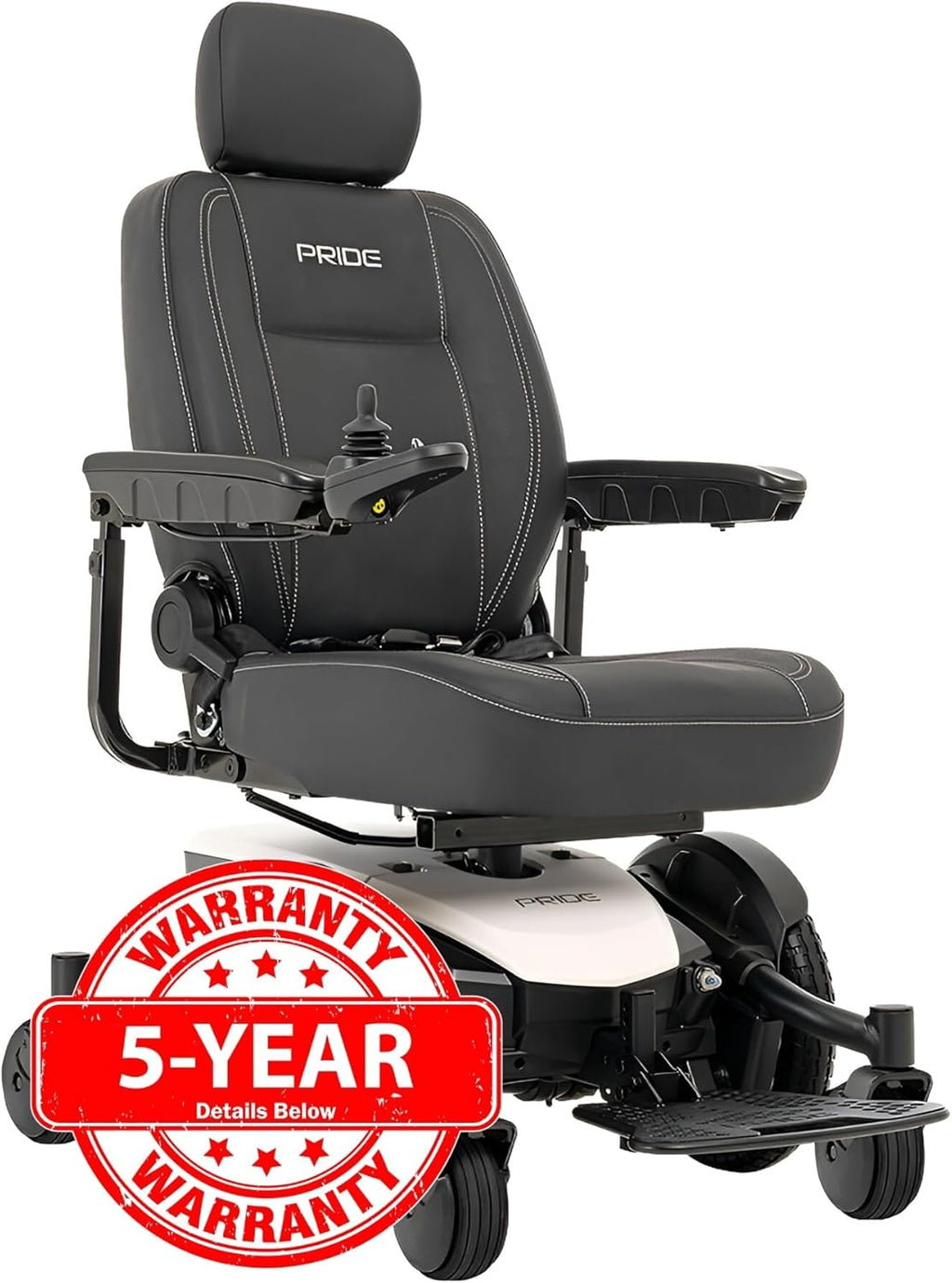 White Electric Wheelchair with U-1 Battery, 300 Lbs Weight Capacity, 16"x16-18" Seat Size C873