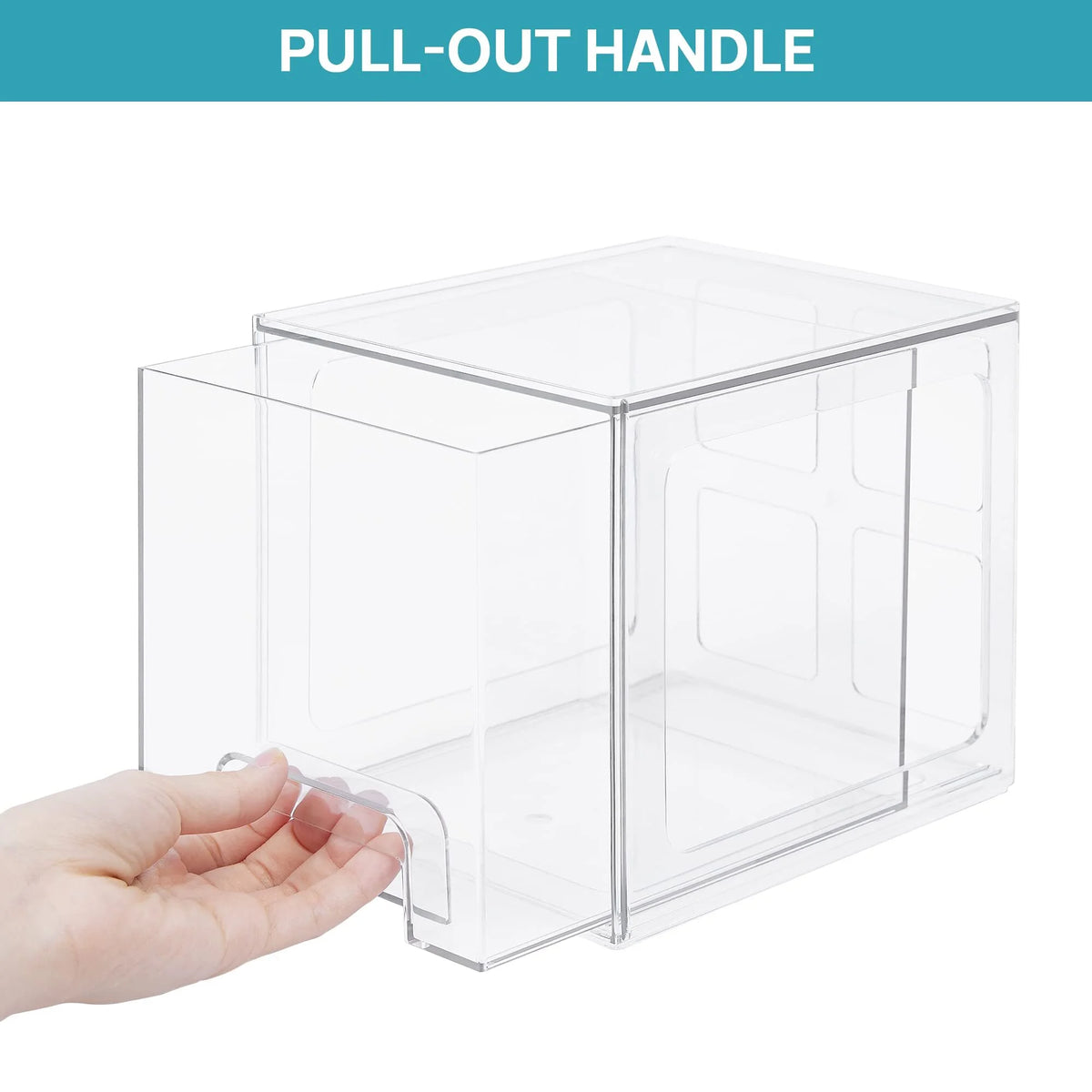 Clear Plastic Stackable Storage Drawers 4 Pack S149