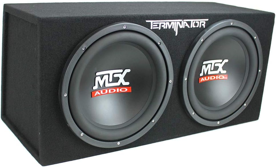 12 1200 Watt 4 Ohm Car Subwoofer with Enclosure and Amplifier W6006
