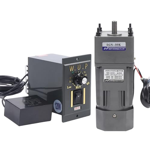 110V 120W AC Gear Motor 0-45RPM/MIN Variable Speed Adjustable Controller, Reduction Ratio: 1:30 I410659
