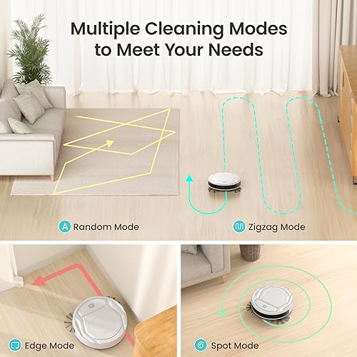 Robot Vacuum Cleaner with Strong Suction, 120 Mins Runtime, Slim, Self-Charging, Wi-Fi/App/Alexa Control Z729