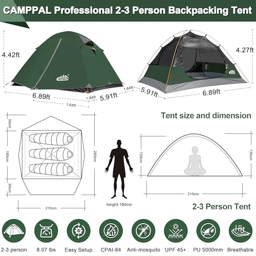2-3 Person 4 Season Waterproof Tent Q14141