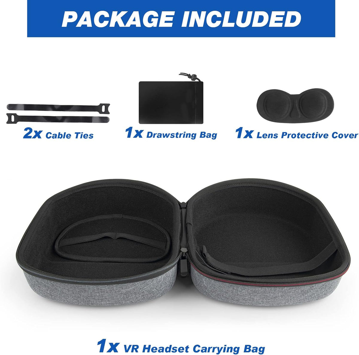 Carrying Case for VR Gaming Headsets and Controllers Pack of 2 O986