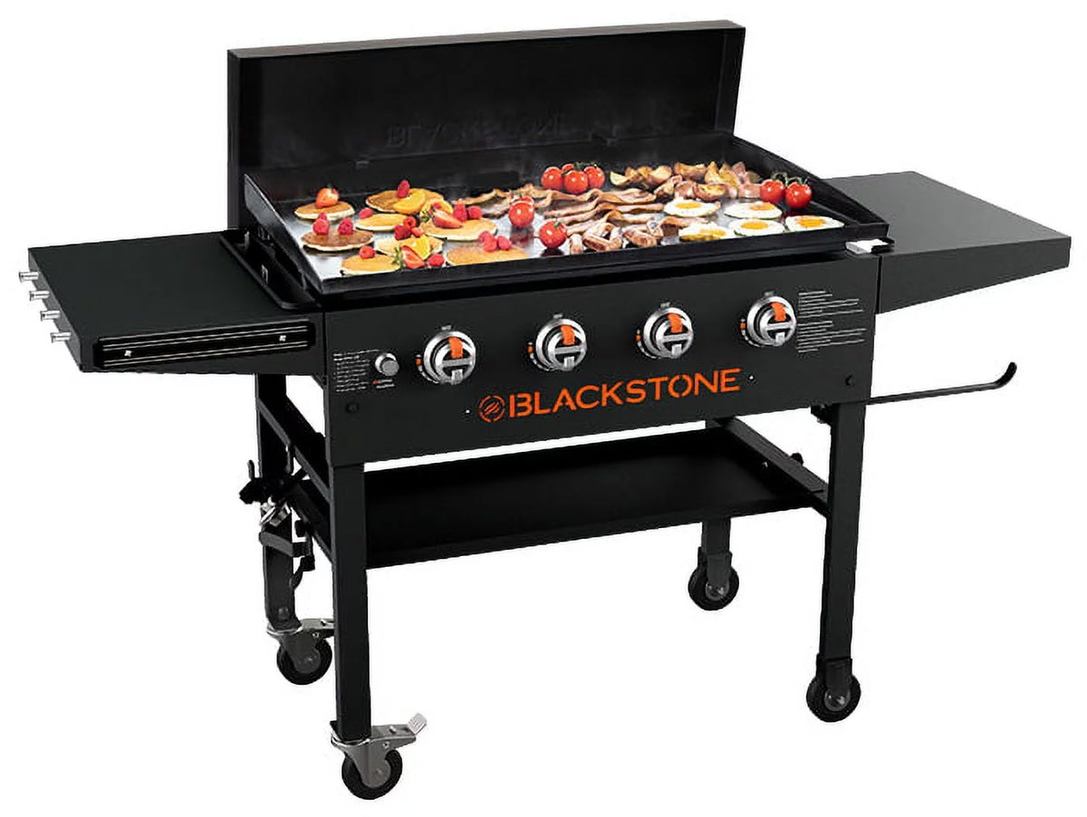 36" Griddle Cooking Station with Hard Cover & Side Shelves M95604