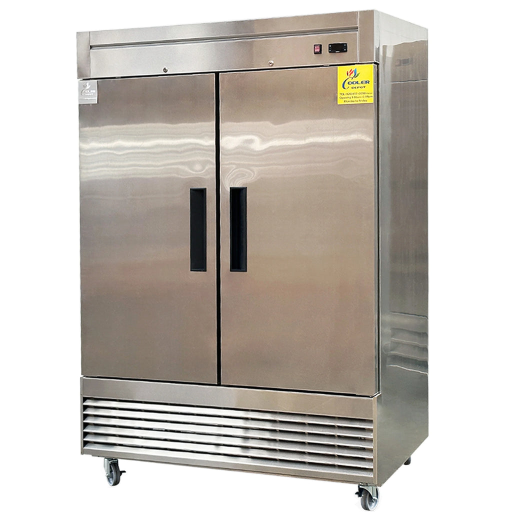 NSF 43 Cu.ft Reach-In Double Door Commercial Refrigerator with SS Interior T947411