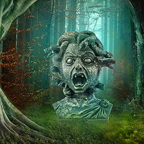 12 inch Electronic Animated Medusa Bust Halloween Decoration H920