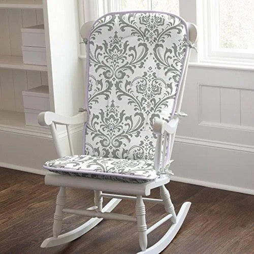 Lilac and Gray Rocking Chair Pad R208189
