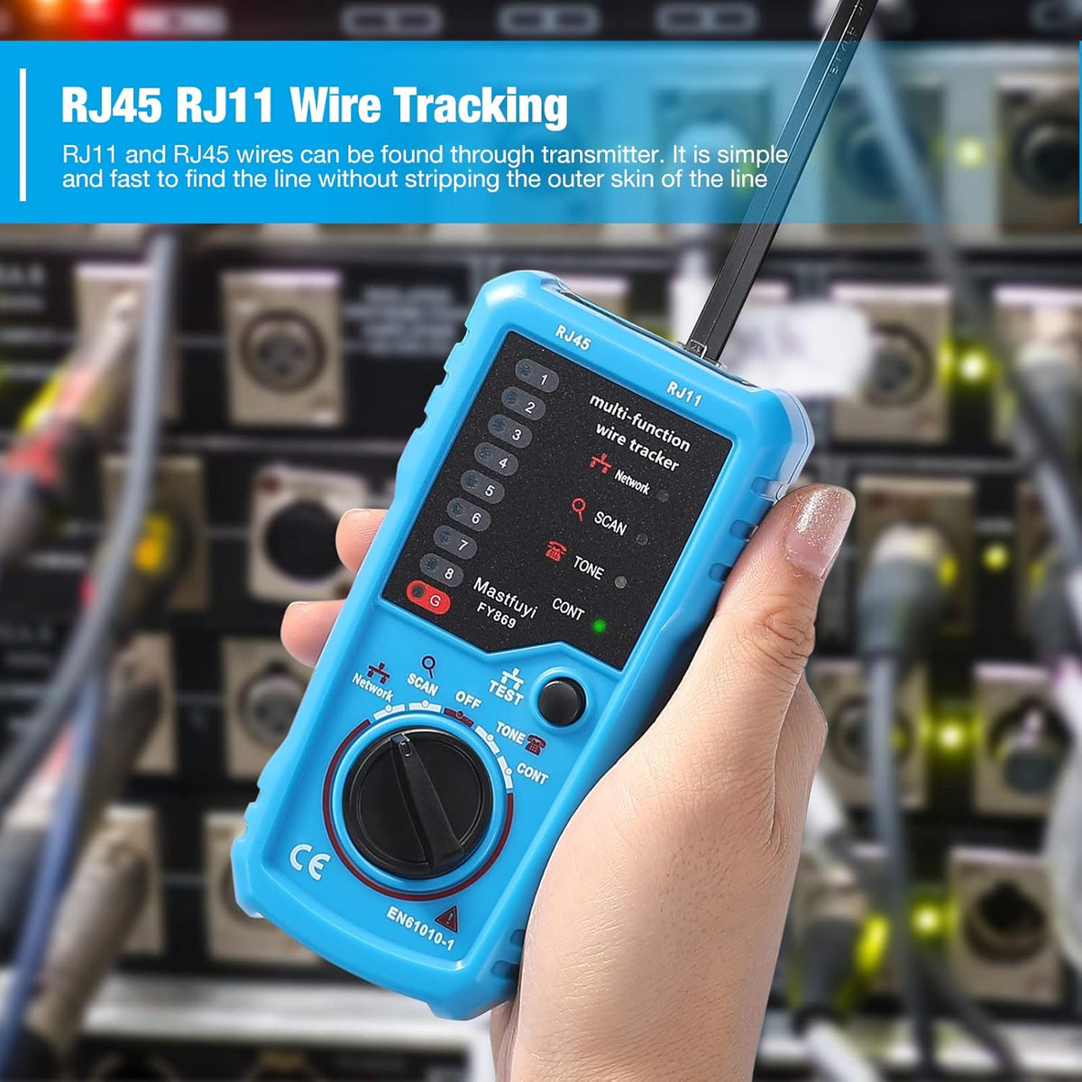RJ11 RJ45 Network Cable Tester with Probe and Carrying Bag L686