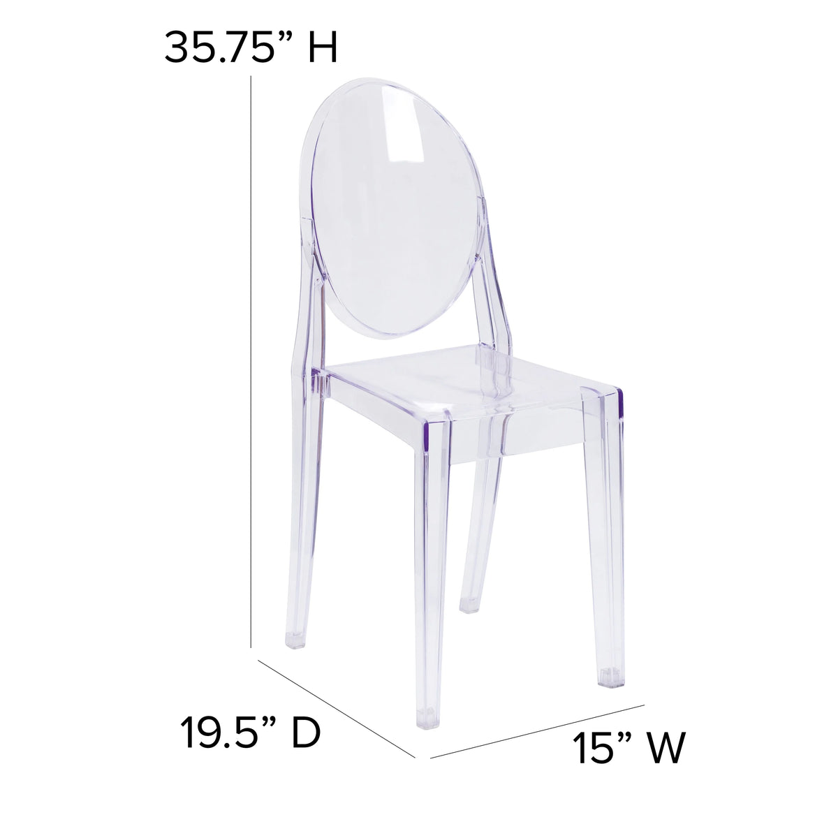 Transparent Crystal Side Chair F175