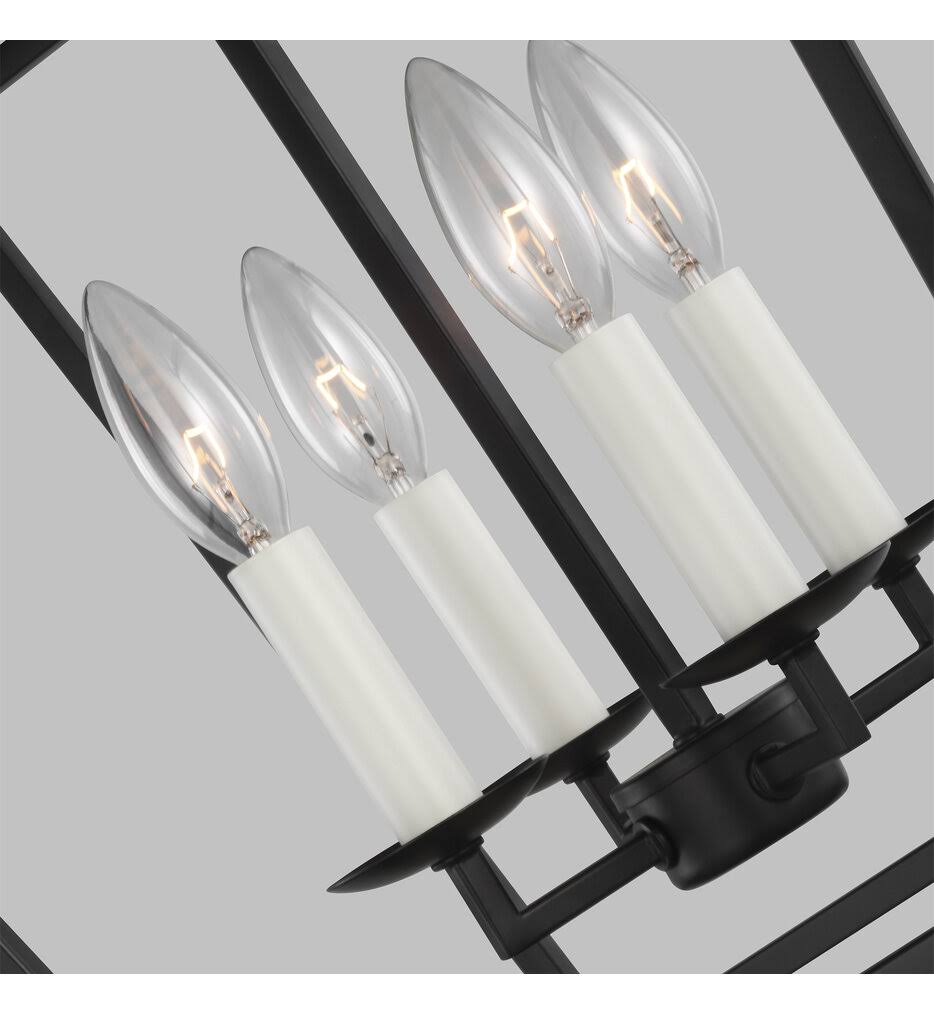 Midnight Black Four Light Small Lantern D5334