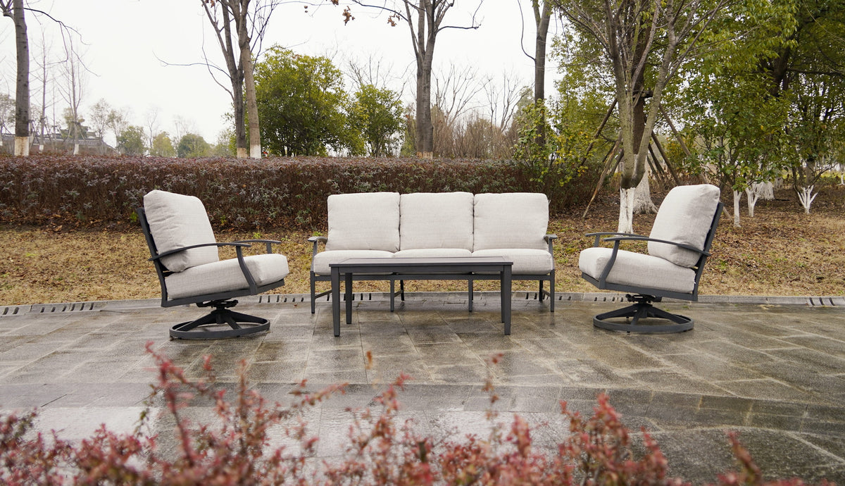 Outdoor Aluminum Coffee Table Slate Finish U35254